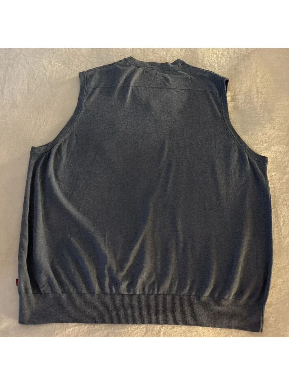 Izod Blue Sweater Vest Size 2XLT Men's Cardigan Pullover Cotton